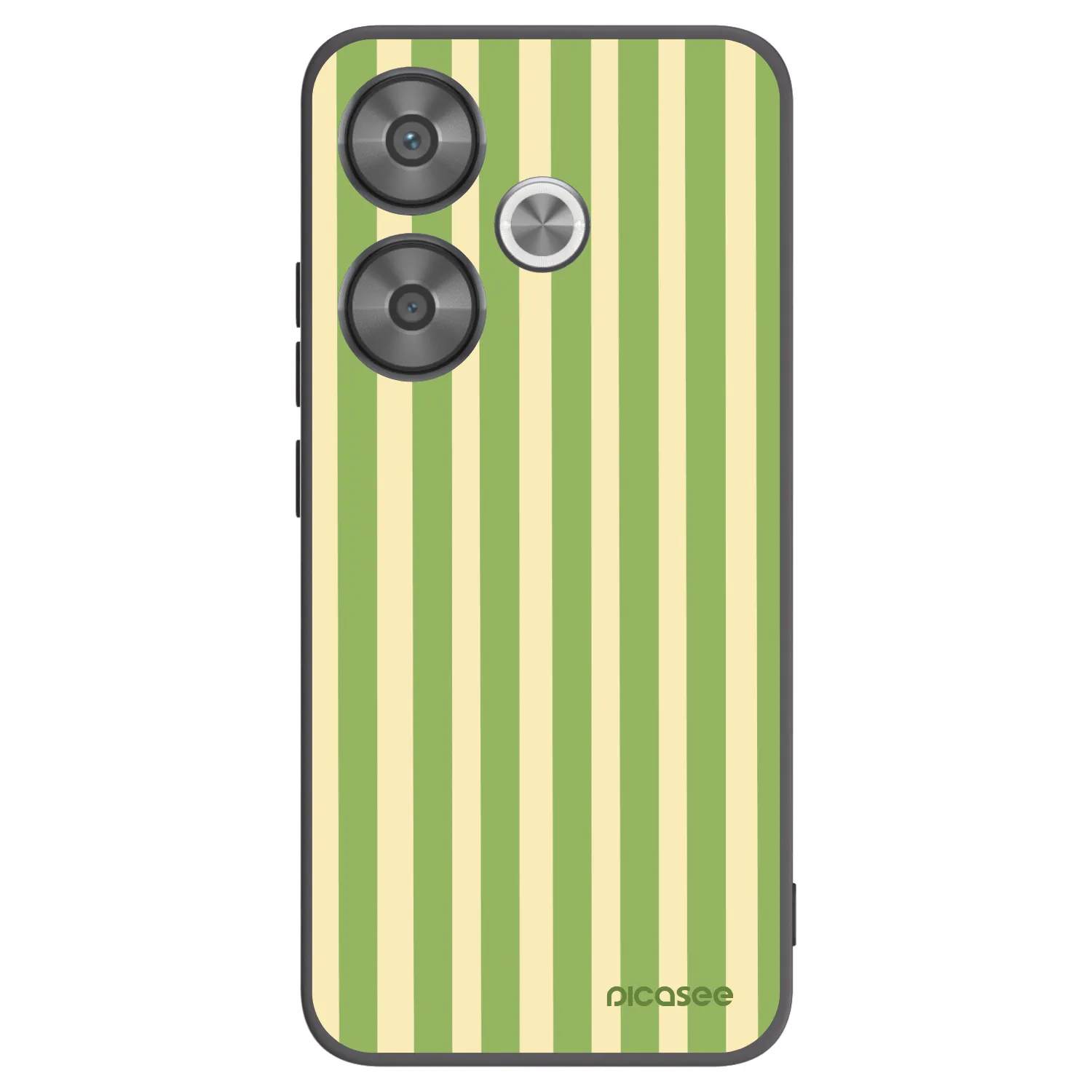 Picasee silikónový čierny obal pre Xiaomi Poco F6 - Lines Matcha