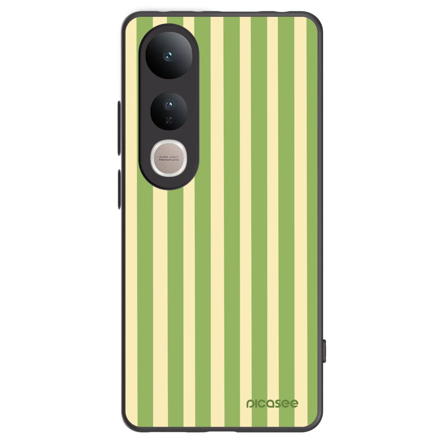 Picasee silikónový čierny obal pre Vivo V50 Lite 5G - Lines Matcha
