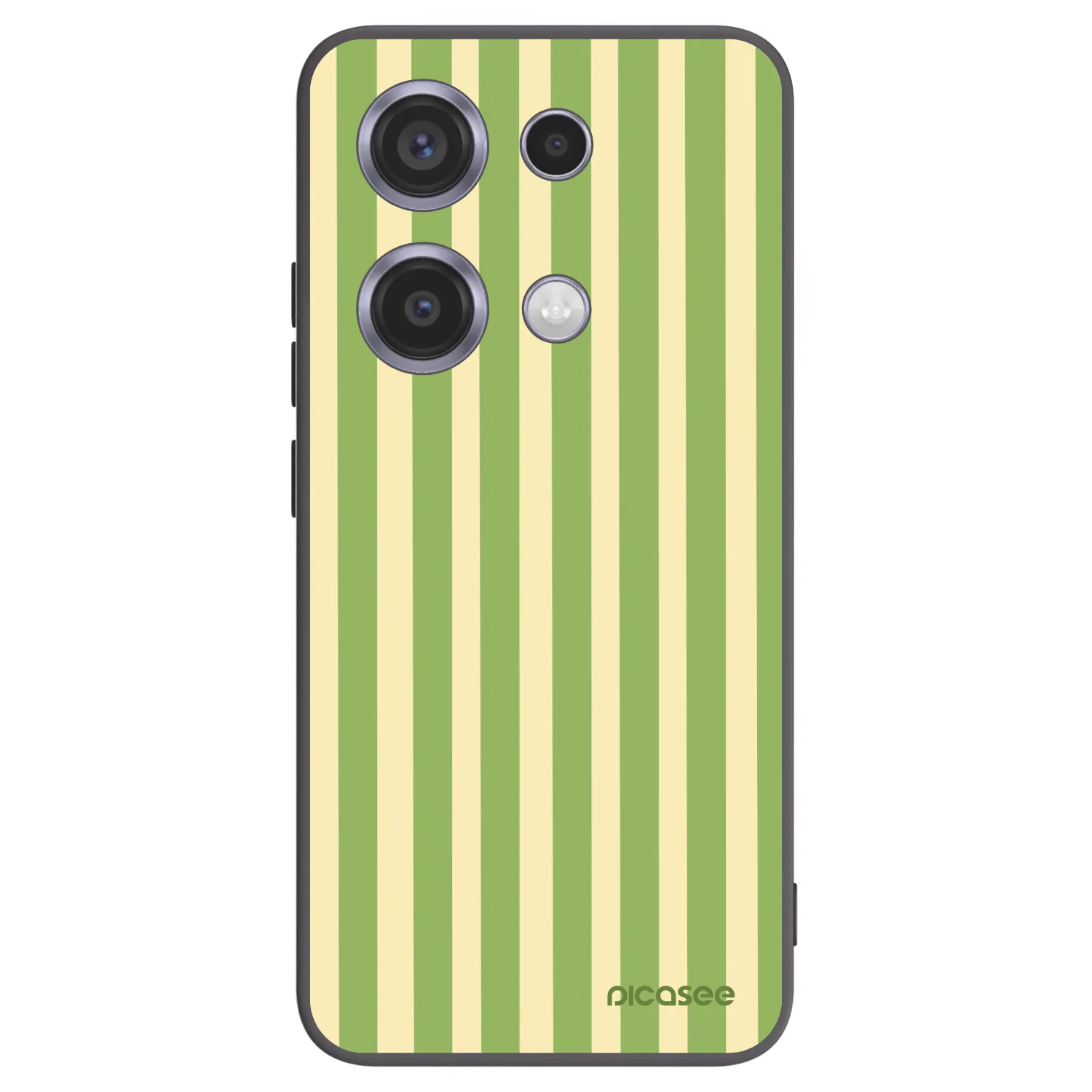 Picasee silikónový čierny obal pre Xiaomi Redmi Note 14S - Lines Matcha