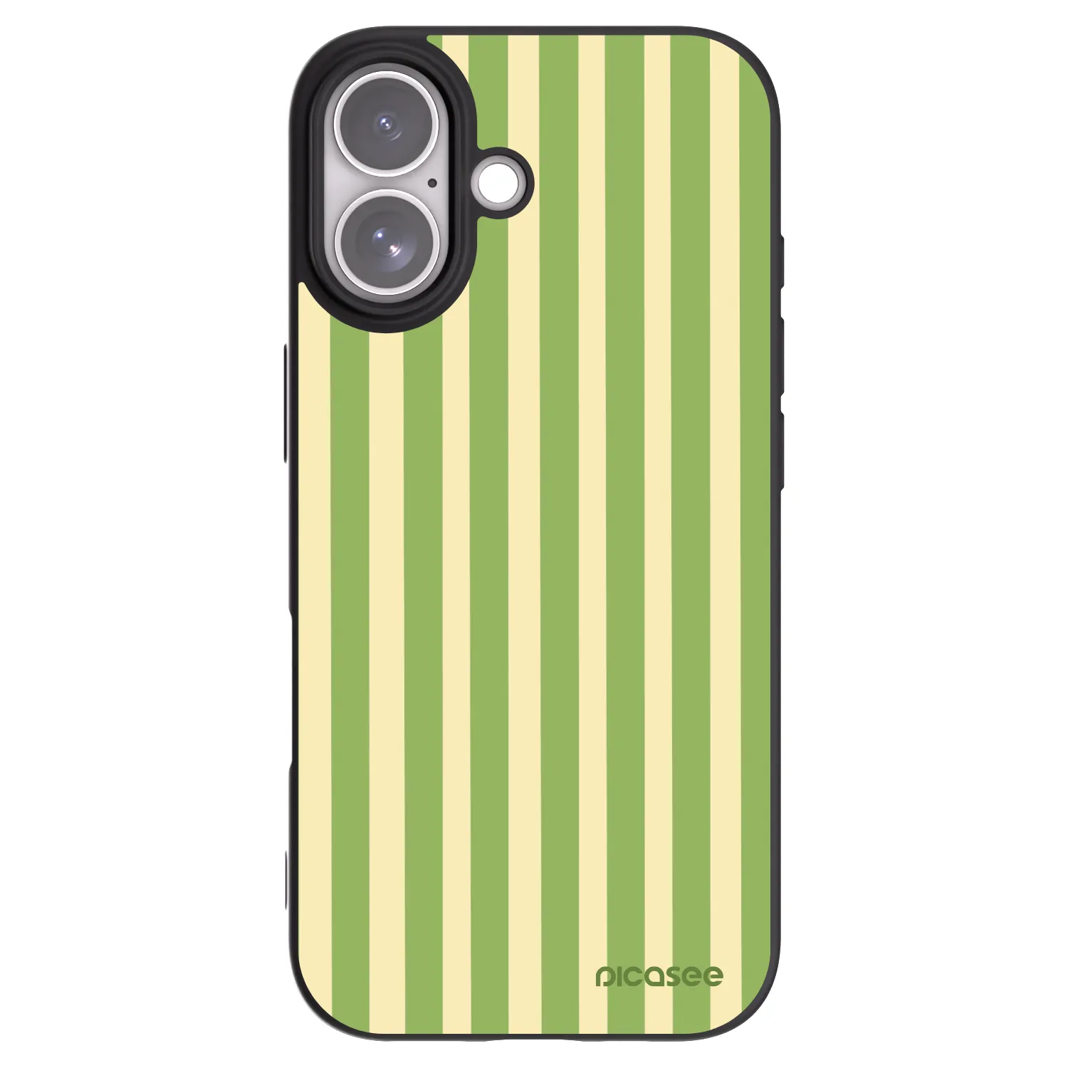 Picasee silikónový čierny obal pre Apple iPhone 17 - Lines Matcha