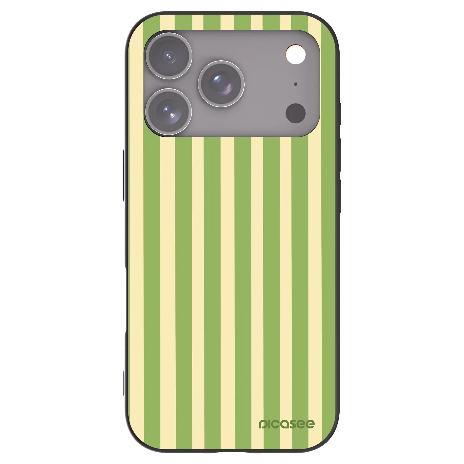 Picasee silikónový čierny obal pre Apple iPhone 17 Pro - Lines Matcha