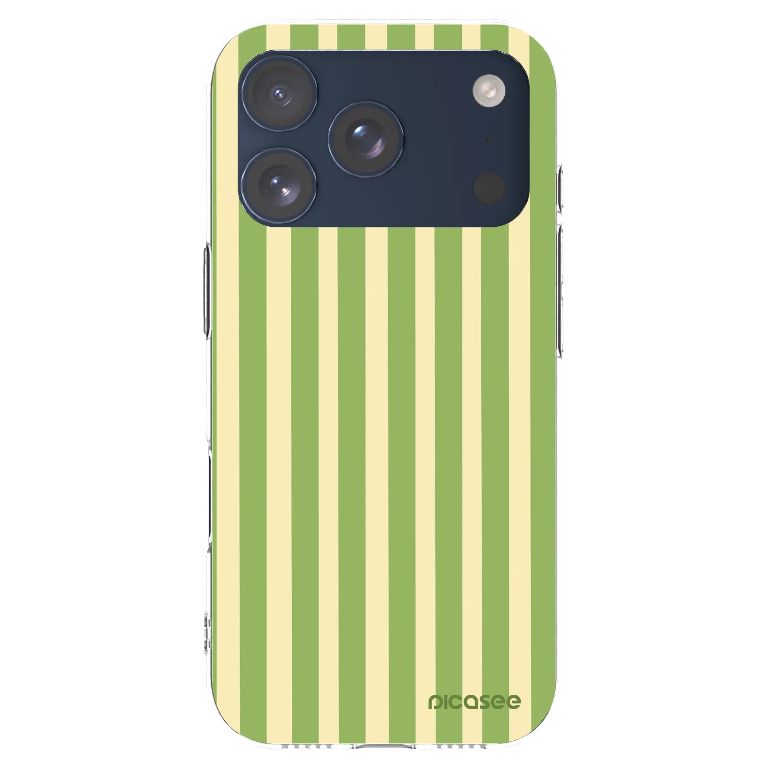 Picasee silikónový prehľadný obal pre Apple iPhone 17 Pro - Lines Matcha