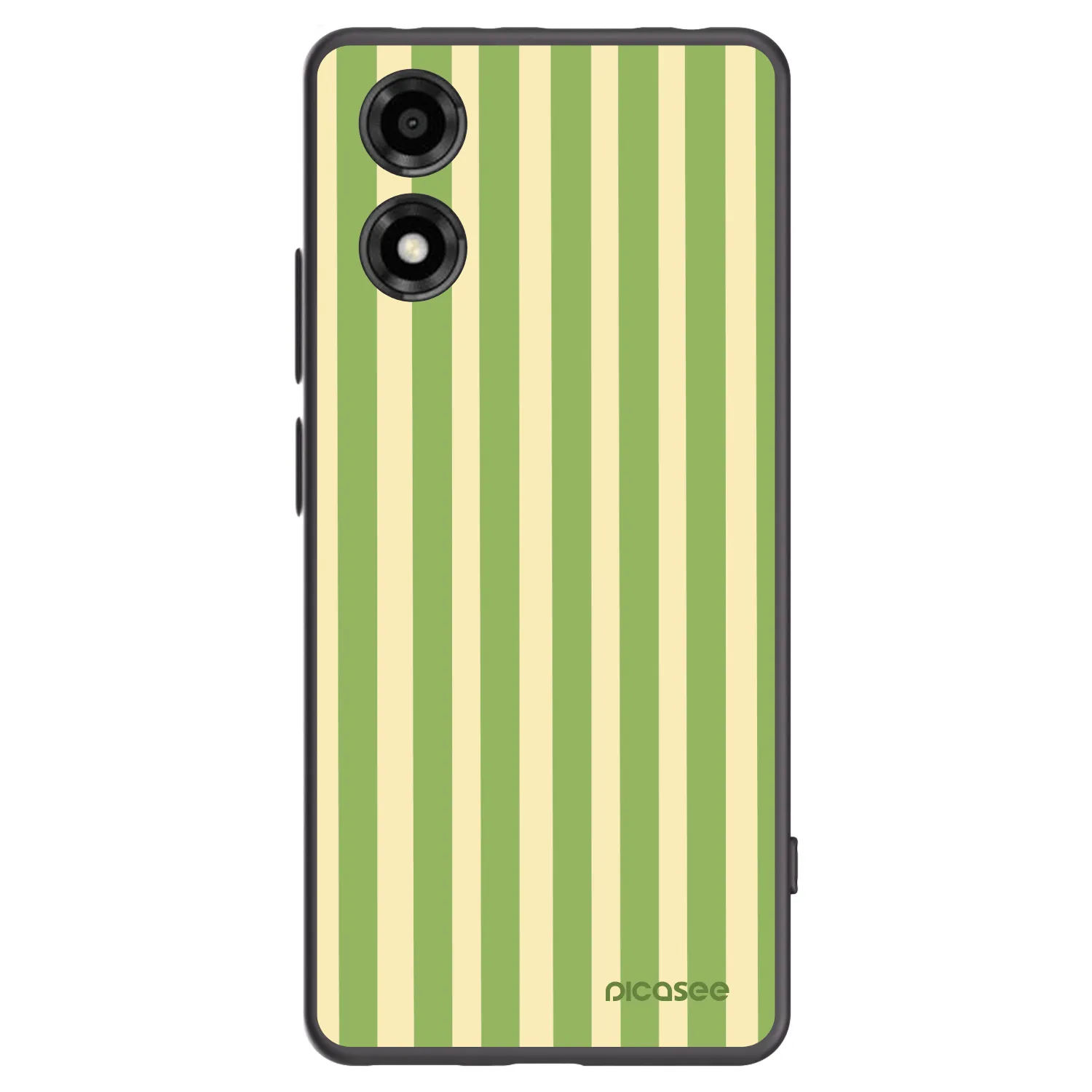 Picasee silikónový čierny obal pre Motorola Moto E14 - Lines Matcha