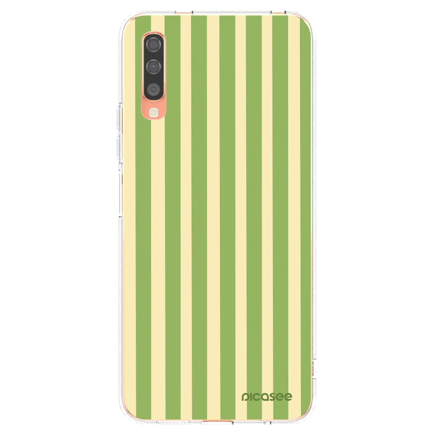 Picasee silikónový prehľadný obal pre Samsung Galaxy A70 A705F - Lines Matcha