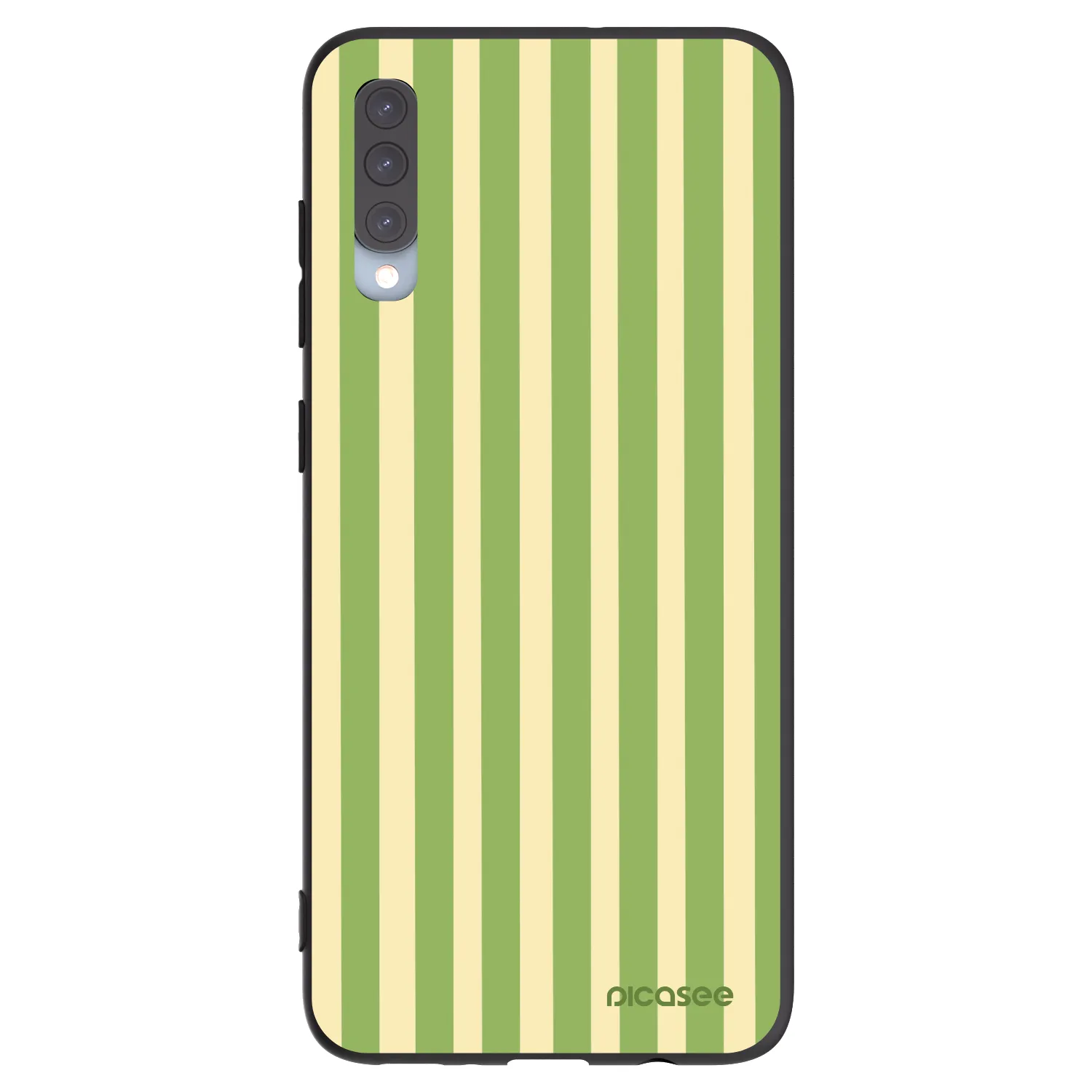 Picasee silikónový čierny obal pre Samsung Galaxy A70 A705F - Lines Matcha