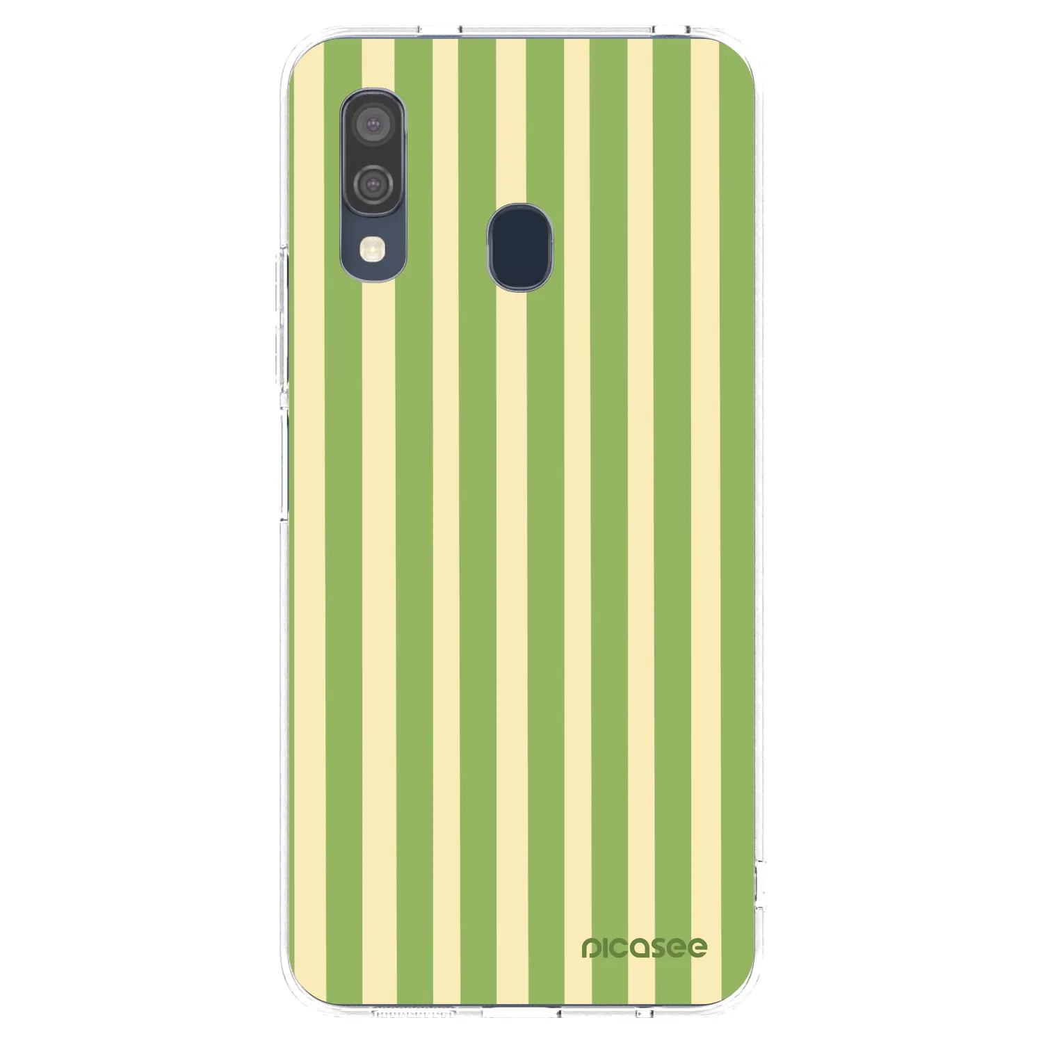 Picasee silikónový prehľadný obal pre Samsung Galaxy A40 A405F - Lines Matcha