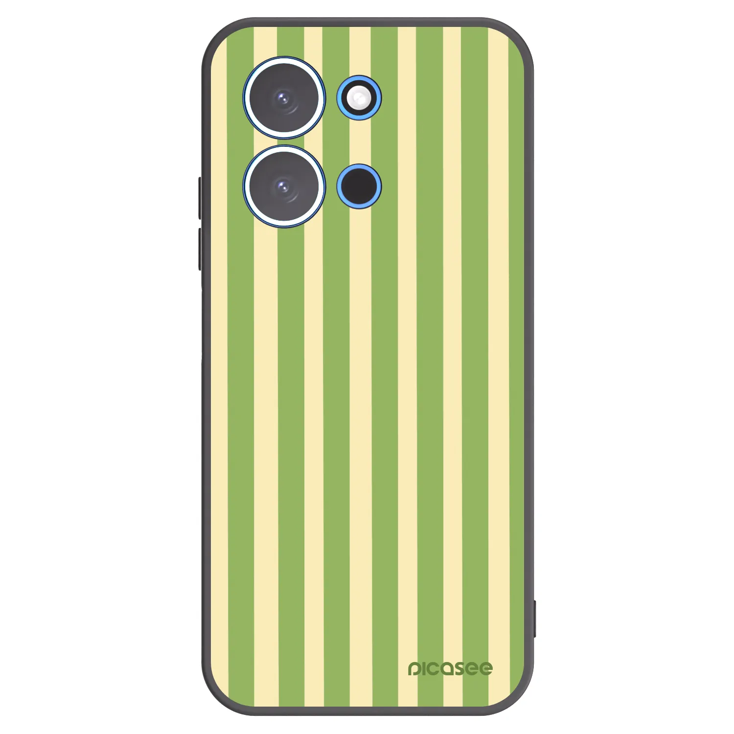 Picasee silikónový čierny obal pre Xiaomi Redmi 15C 4G - Lines Matcha