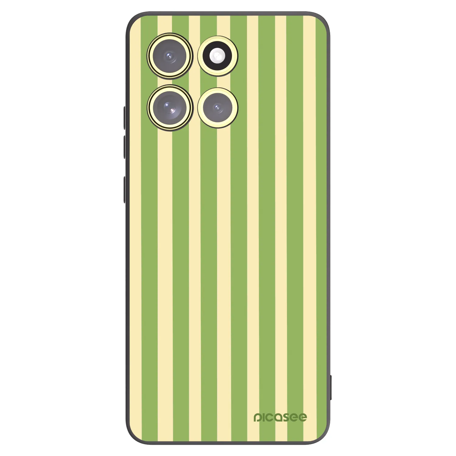 Picasee silikónový čierny obal pre Motorola Moto G86 Power 5G - Lines Matcha