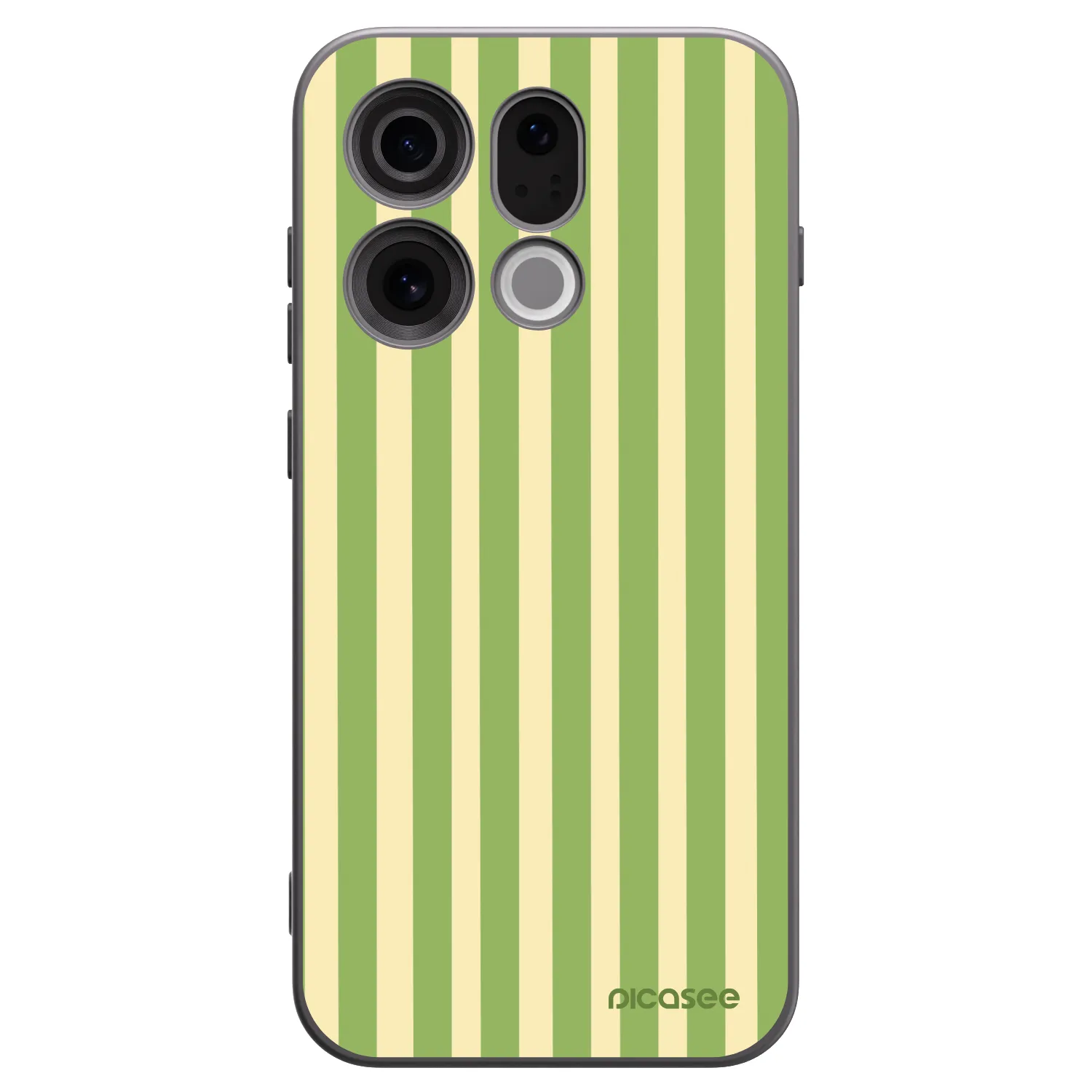 Picasee silikónový čierny obal pre OPPO Find X9 - Lines Matcha