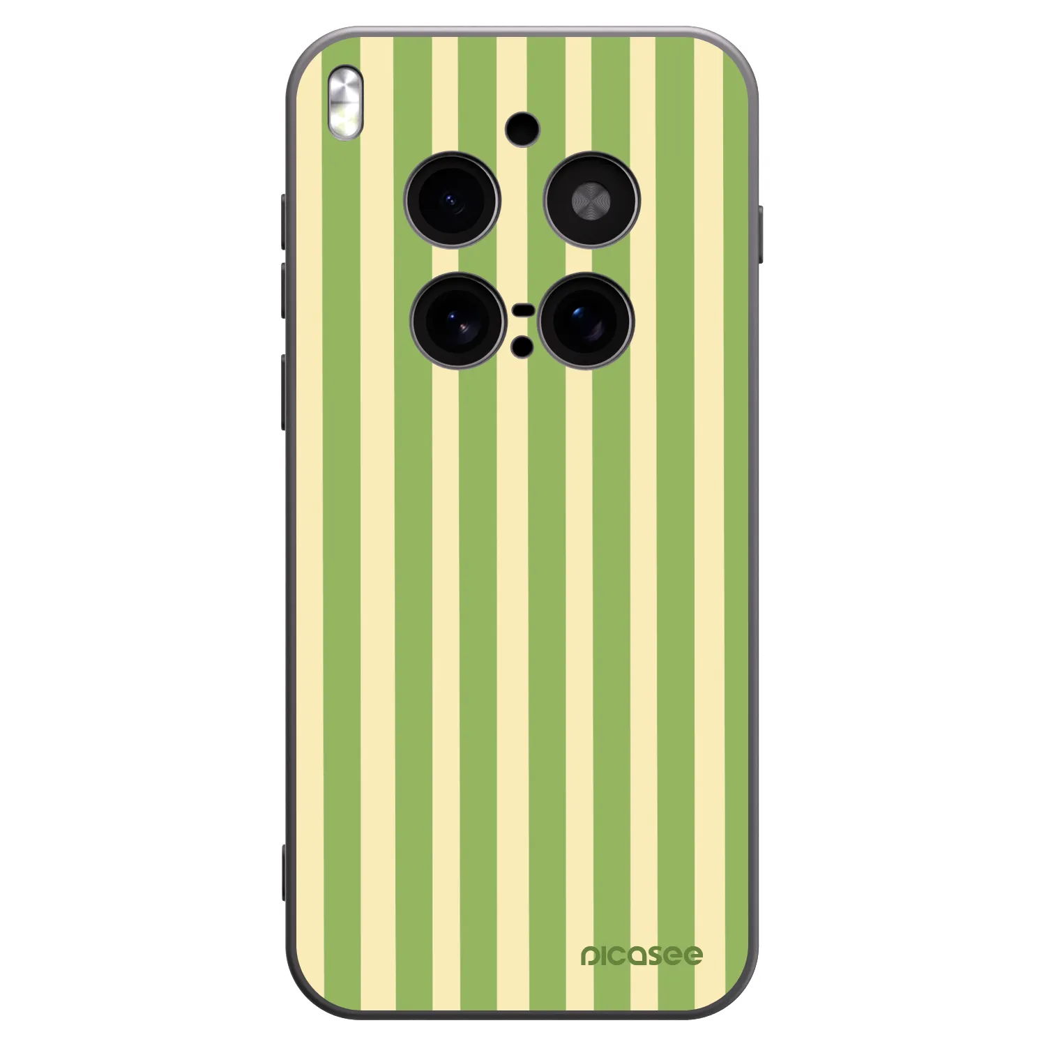Picasee silikónový čierny obal pre Vivo X300 Pro - Lines Matcha