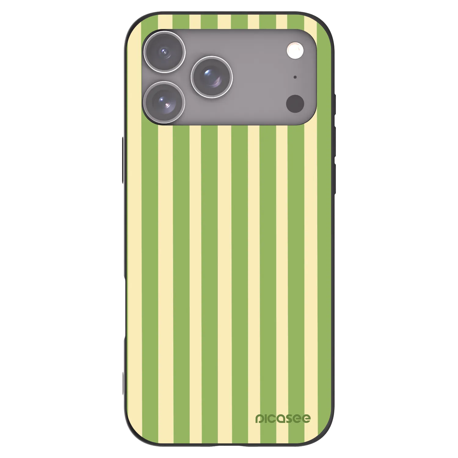 Picasee silikónový čierny obal pre Apple iPhone 18 Pro Max - Lines Matcha