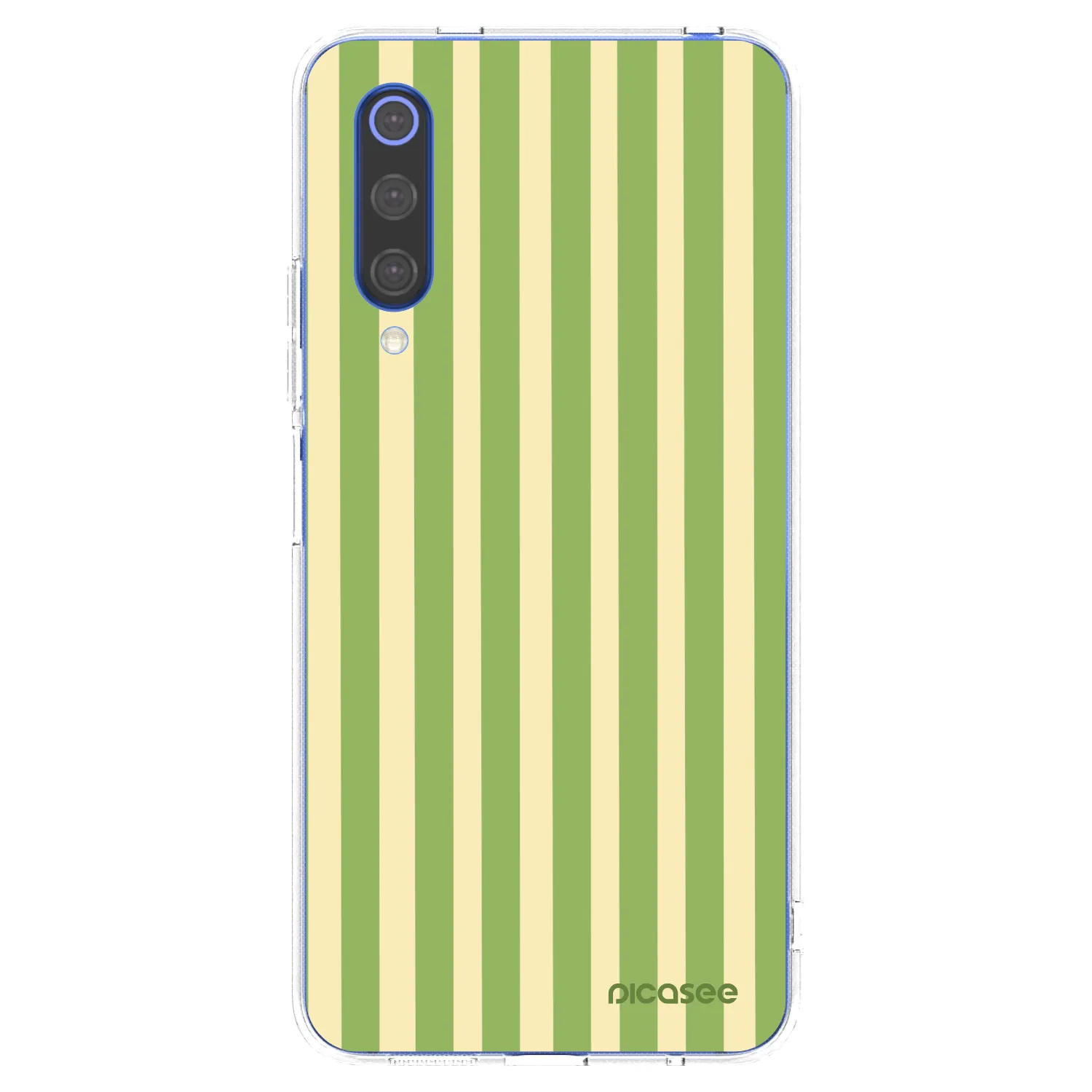 Picasee silikónový prehľadný obal pre Xiaomi Mi 9 SE - Lines Matcha