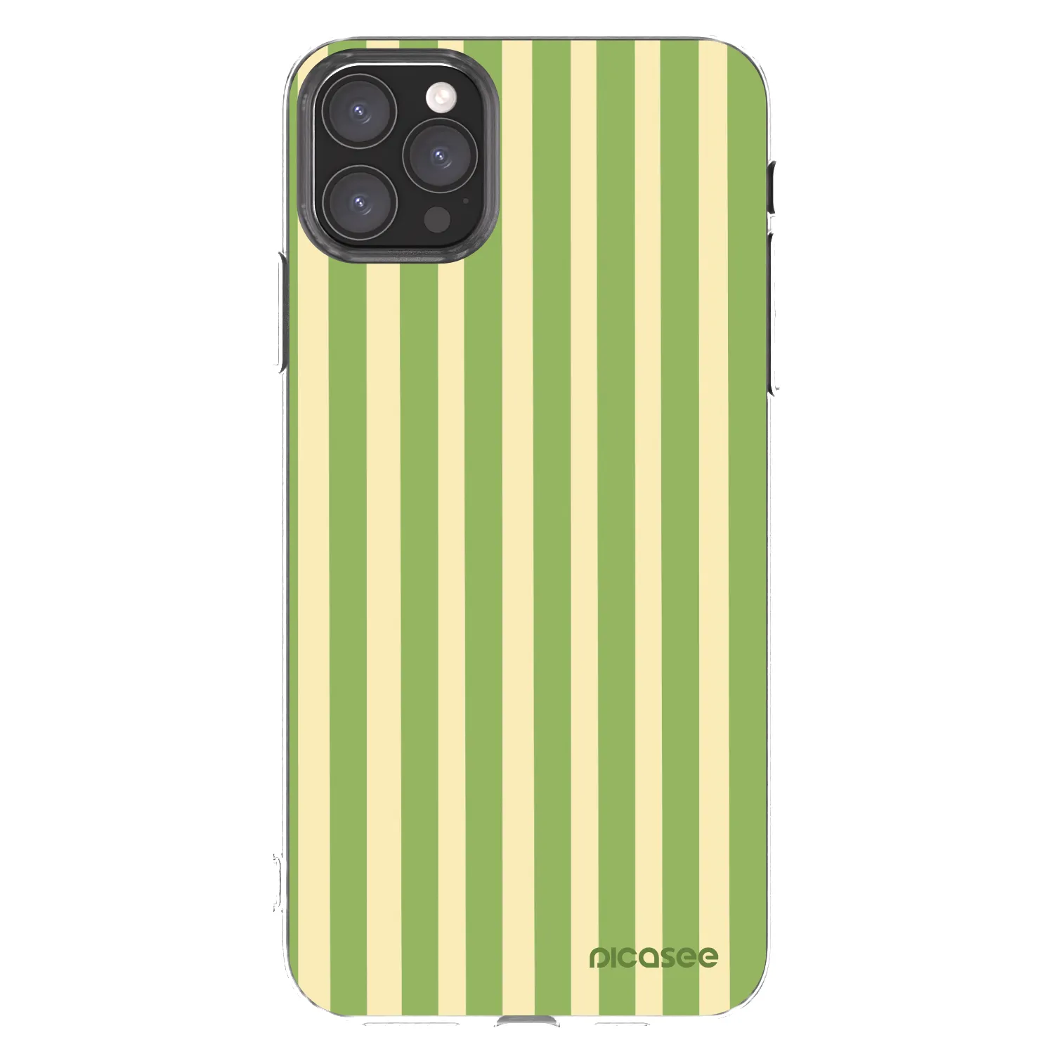 Picasee silikónový prehľadný obal pre Apple iPhone 11 Pro Max - Lines Matcha