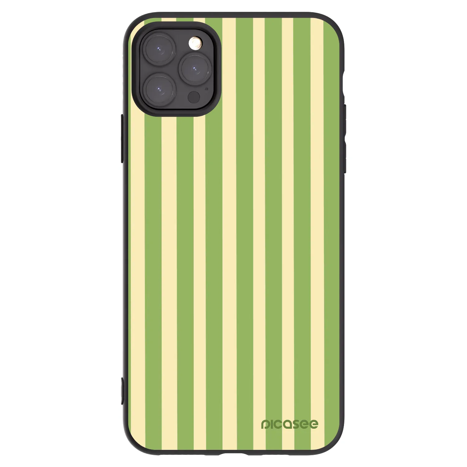 Picasee silikónový čierny obal pre Apple iPhone 11 Pro Max - Lines Matcha