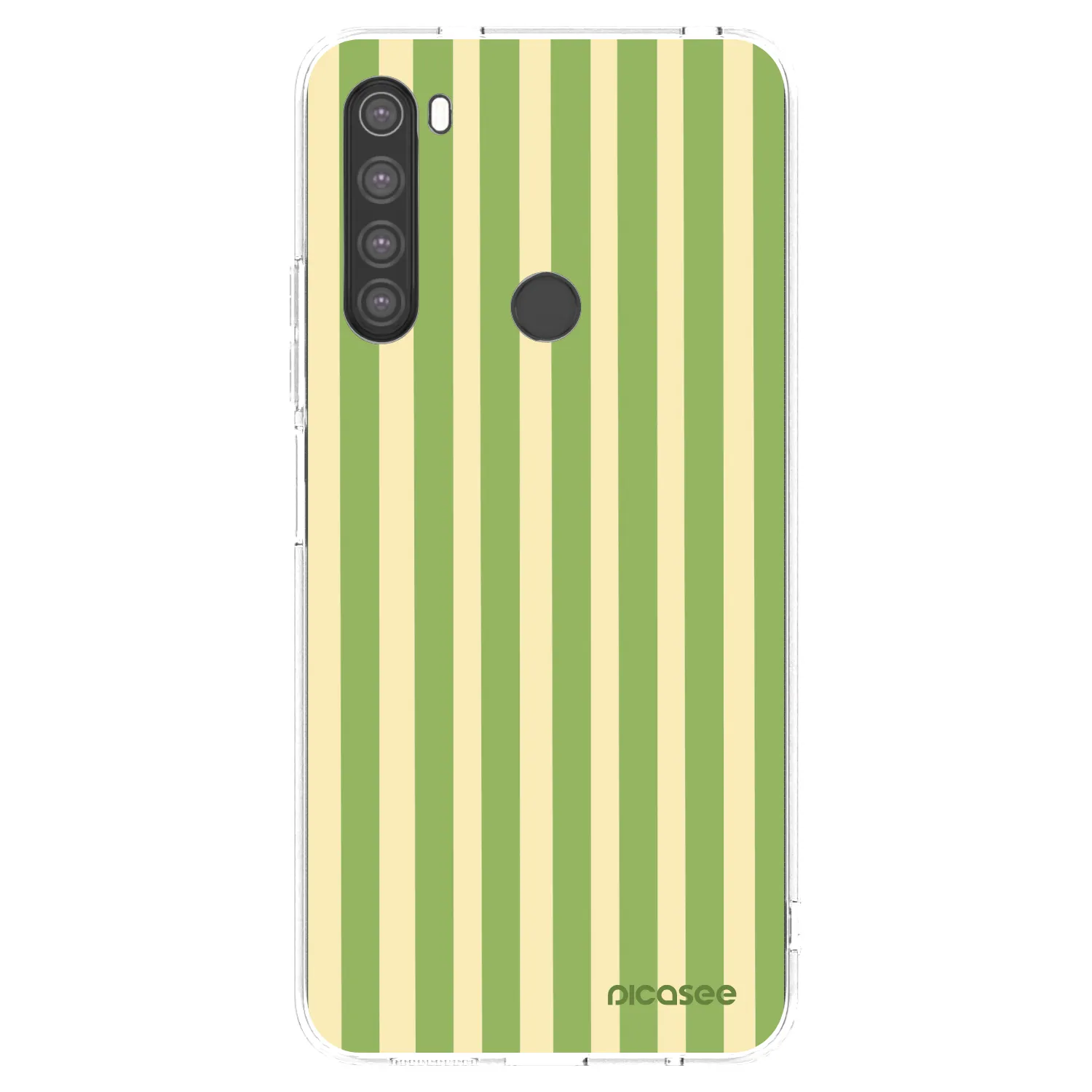 Picasee silikónový prehľadný obal pre Xiaomi Redmi Note 8 - Lines Matcha