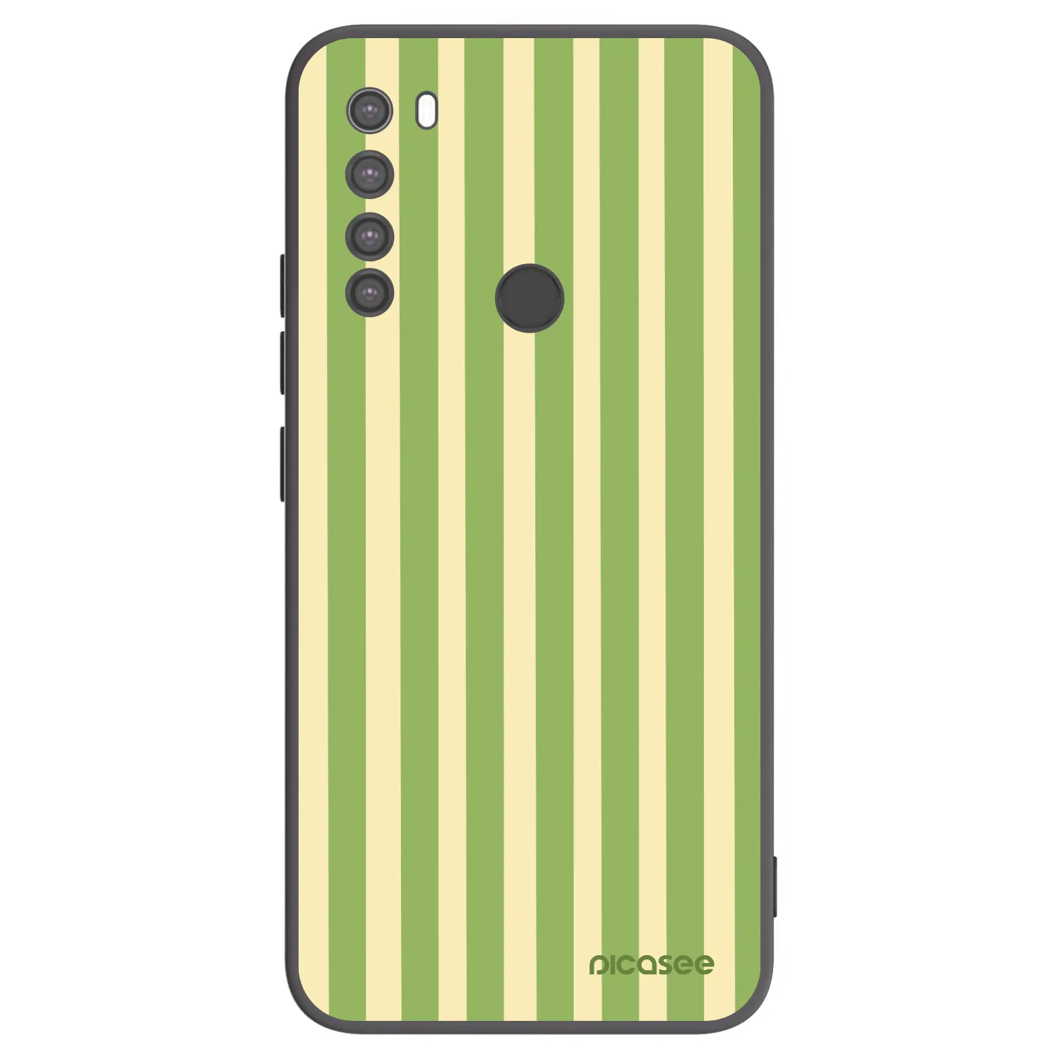 Picasee silikónový čierny obal pre Xiaomi Redmi Note 8 - Lines Matcha