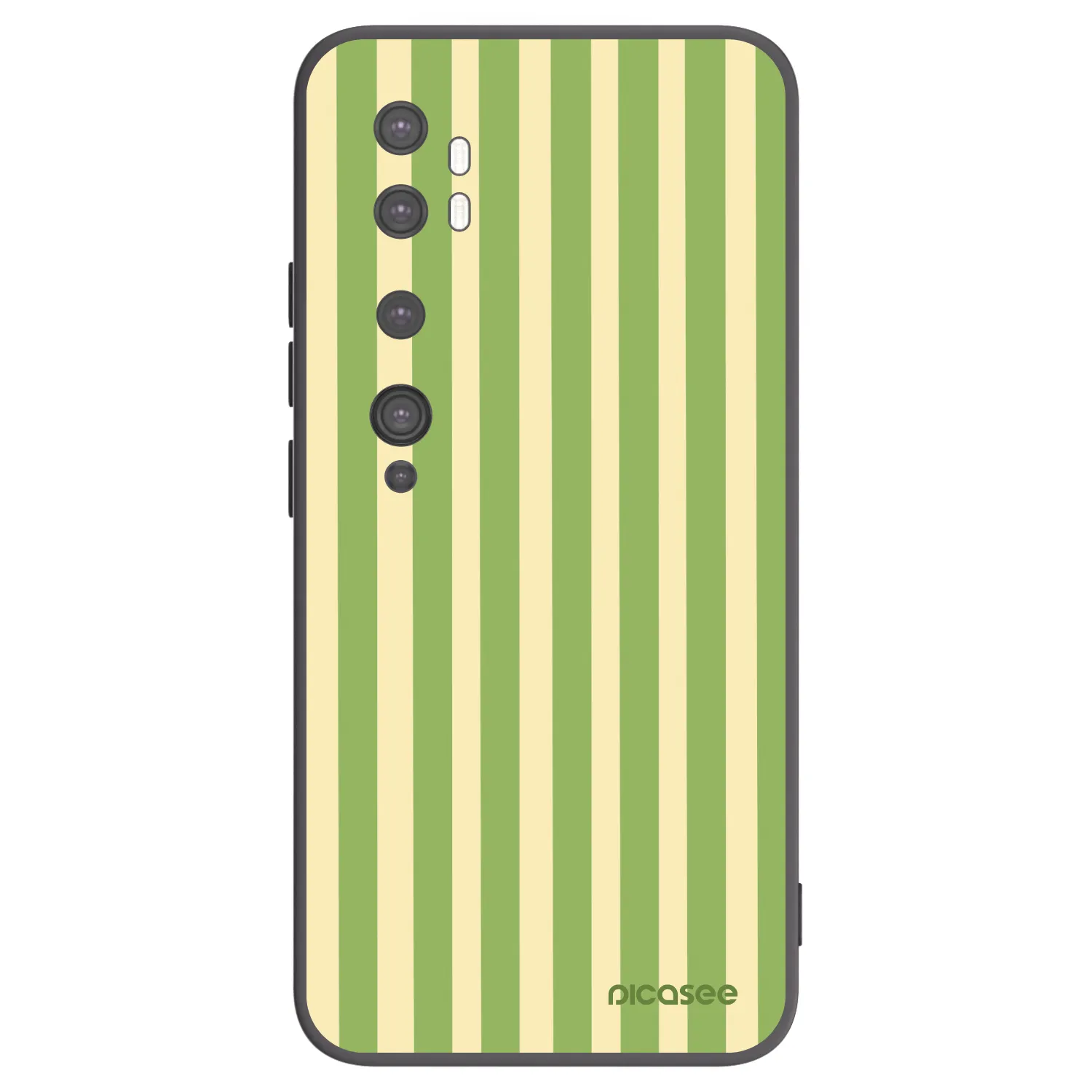 Picasee silikónový čierny obal pre Xiaomi Mi Note 10 (Pro) - Lines Matcha