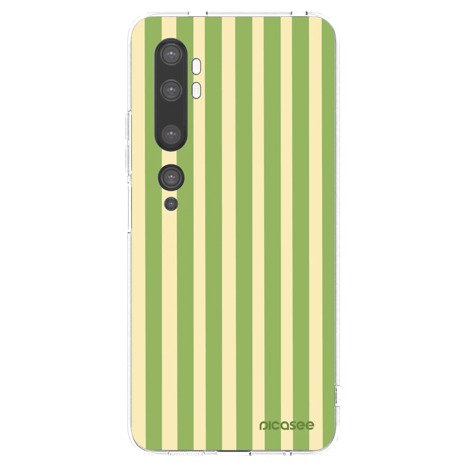 Picasee silikónový prehľadný obal pre Xiaomi Mi Note 10 (Pro) - Lines Matcha