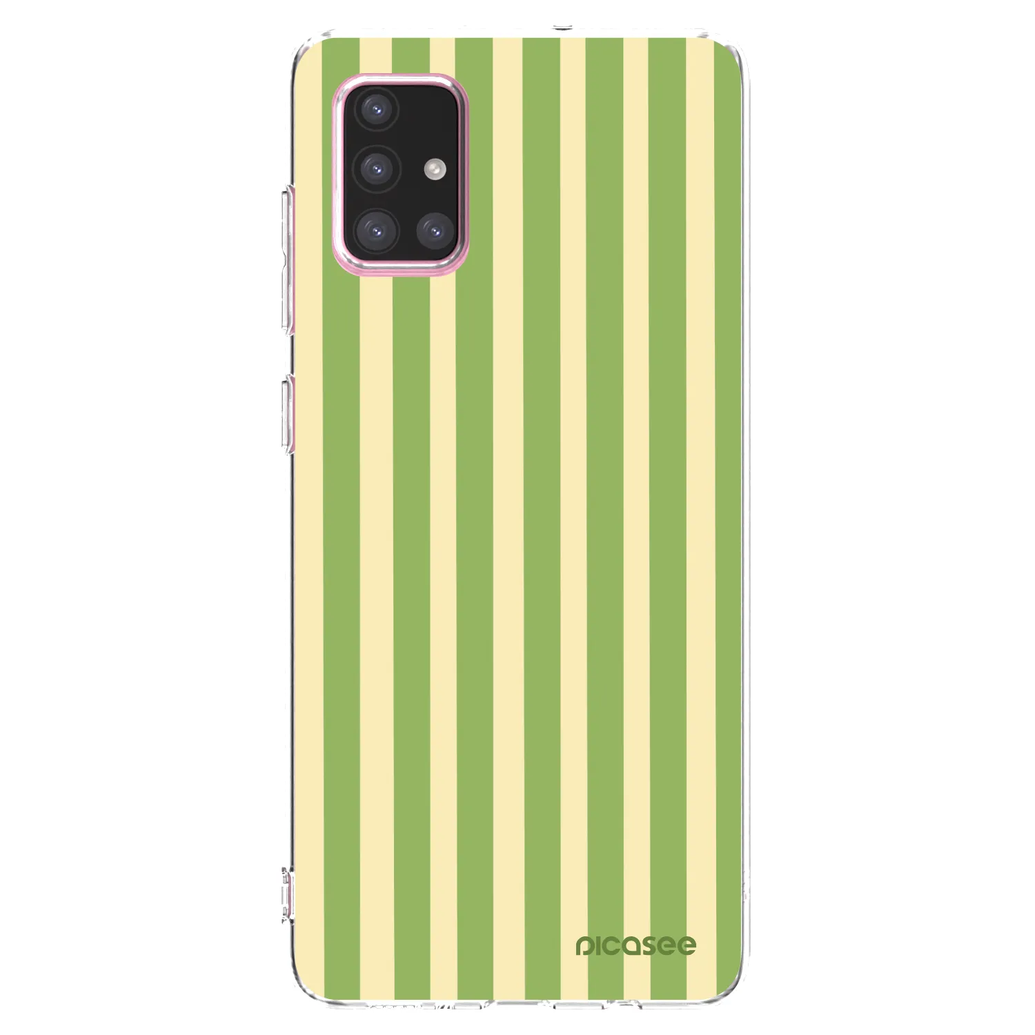 Picasee silikónový prehľadný obal pre Samsung Galaxy A71 A715F - Lines Matcha