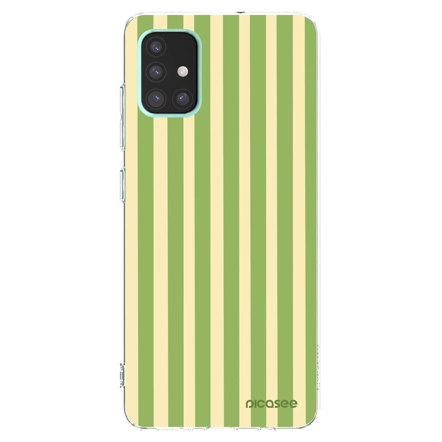 Picasee silikónový prehľadný obal pre Samsung Galaxy A51 A515F - Lines Matcha