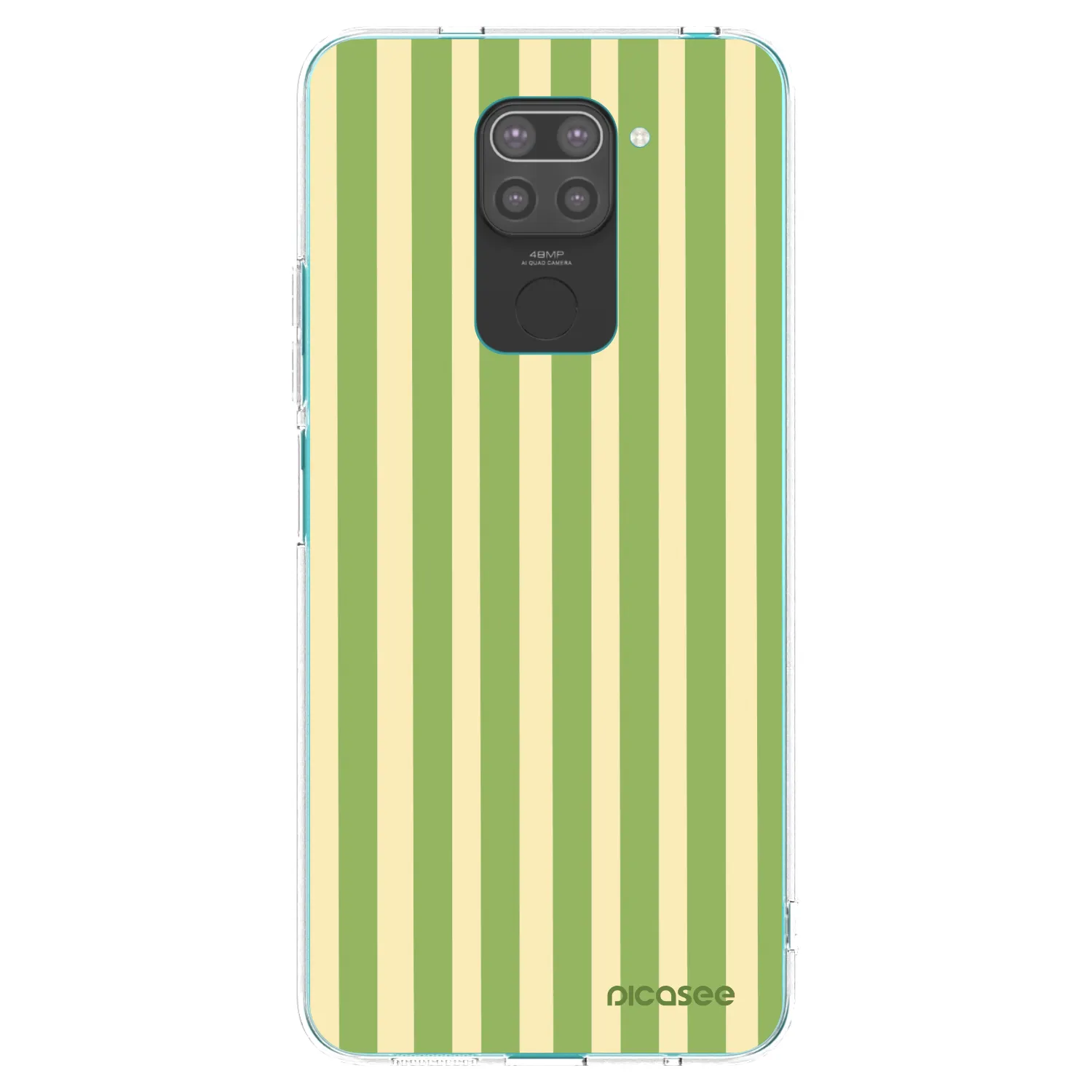 Picasee silikónový čierny obal pre Xiaomi Redmi Note 9 - Lines Matcha
