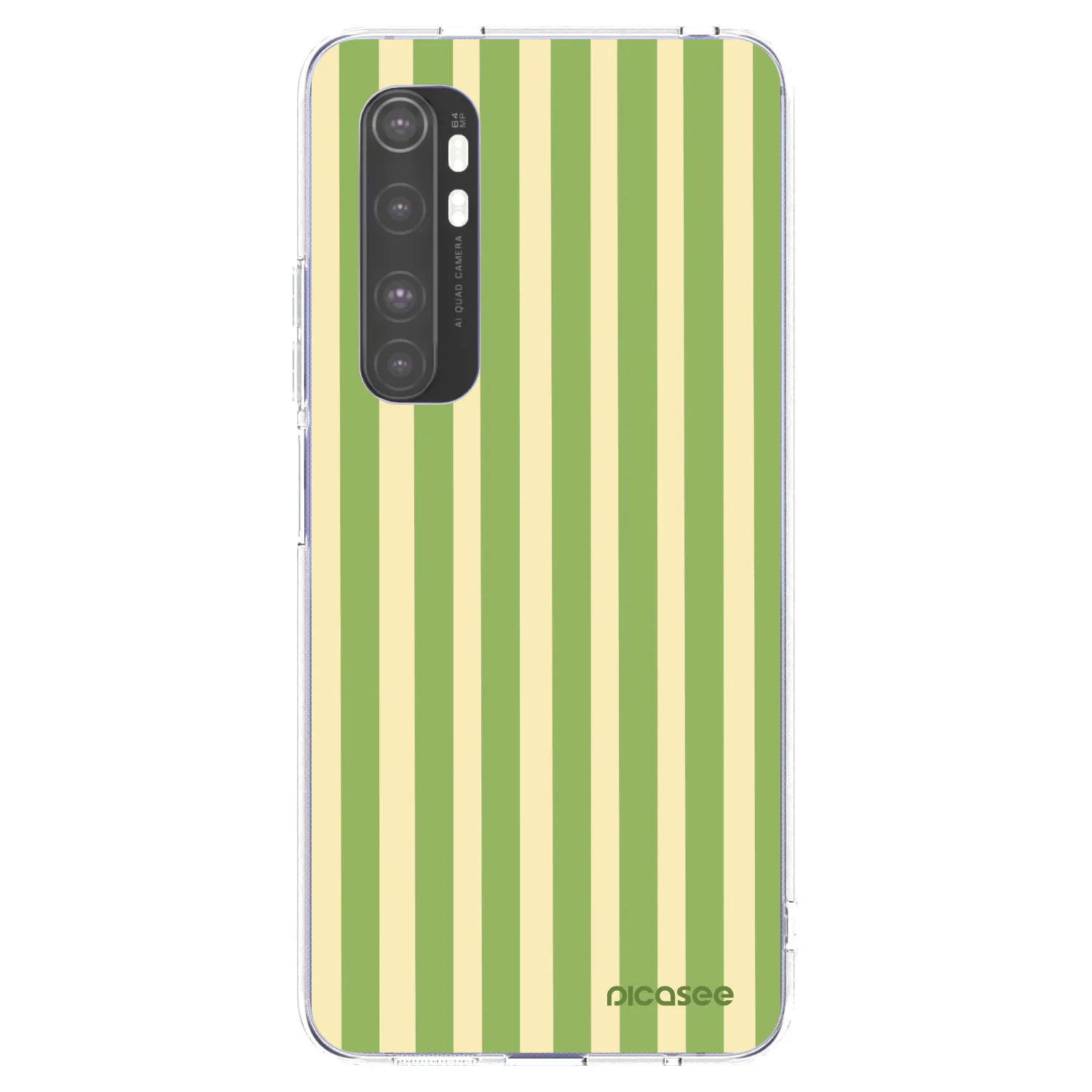 Picasee silikónový prehľadný obal pre Xiaomi Mi Note 10 Lite - Lines Matcha