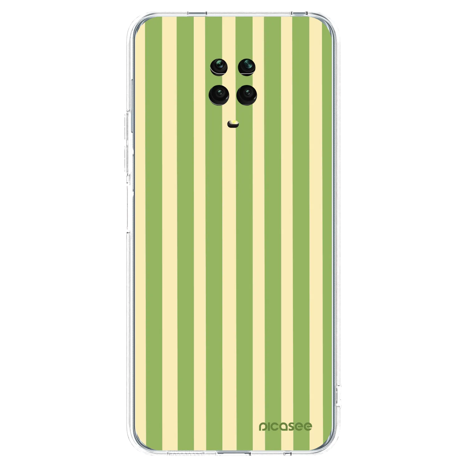 Picasee silikónový prehľadný obal pre Xiaomi Redmi Note 9S - Lines Matcha