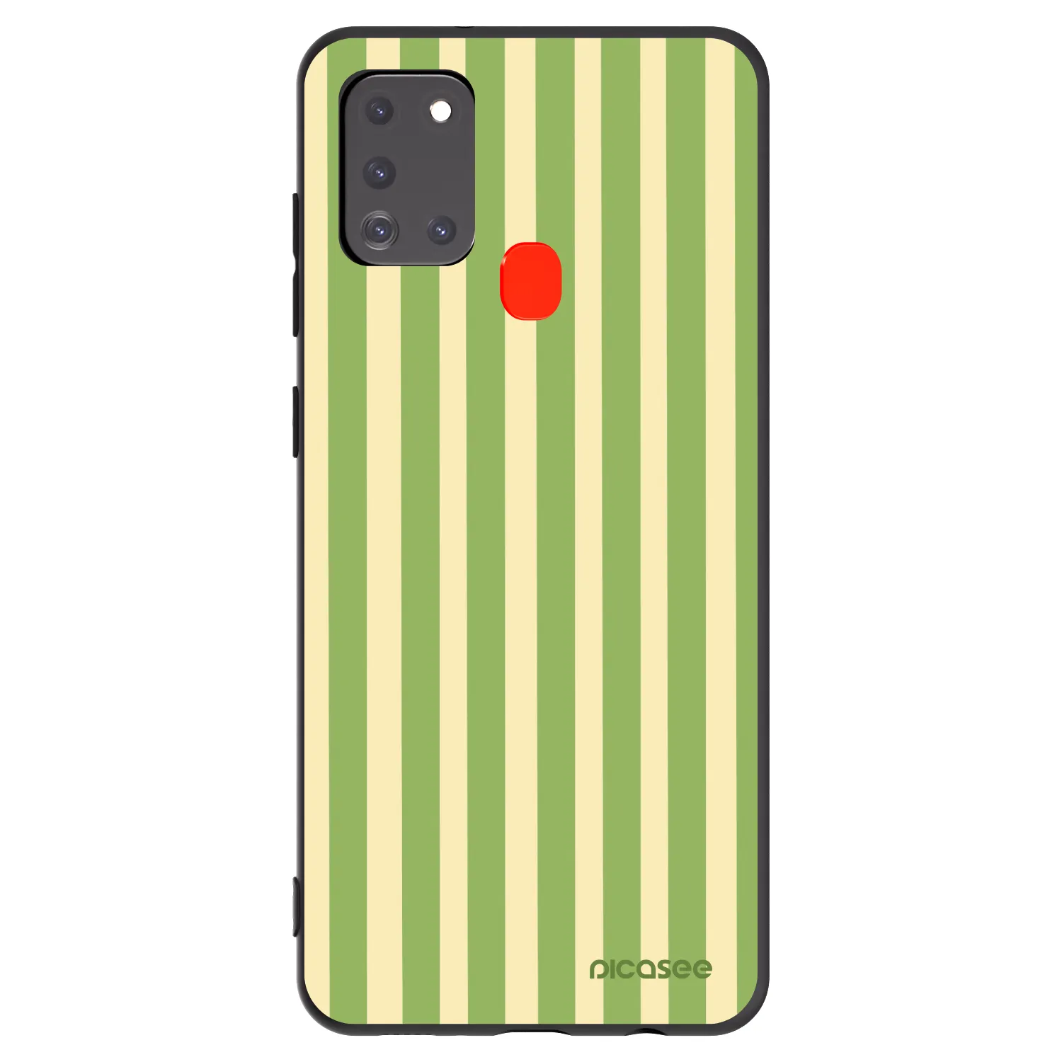 Picasee silikónový čierny obal pre Samsung Galaxy A21s - Lines Matcha