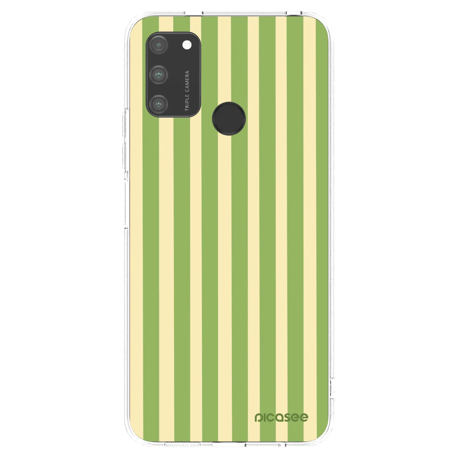 Picasee silikónový prehľadný obal pre Honor 9A - Lines Matcha