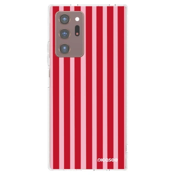 Picasee silikónový prehľadný obal pre Samsung Galaxy Note 20 Ultra - Lines red