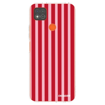 Picasee silikónový prehľadný obal pre Xiaomi Redmi 9C - Lines red