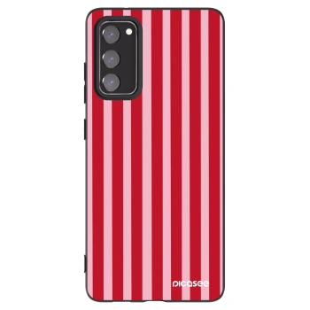 Picasee silikónový čierny obal pre Samsung Galaxy S20 FE - Lines red