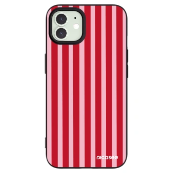 Picasee silikónový čierny obal pre Apple iPhone 12 - Lines red