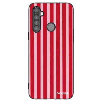 Picasee silikónový čierny obal pre Realme 6i - Lines red