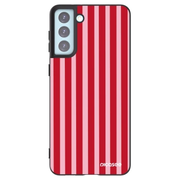 Picasee silikónový čierny obal pre Samsung Galaxy S21+ 5G G996F - Lines red