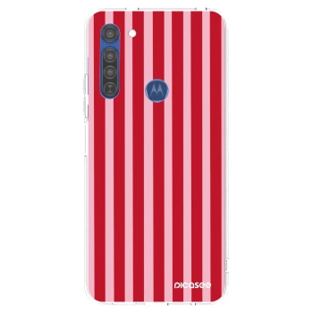 Obal pre Motorola Moto G8 - Lines red