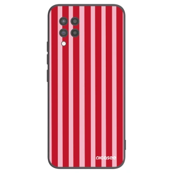 Picasee silikónový čierny obal pre Samsung Galaxy A42 A426B - Lines red