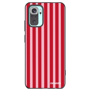 Picasee silikónový čierny obal pre Xiaomi Redmi Note 10 Pro - Lines red