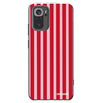 Picasee silikónový prehľadný obal pre Xiaomi Redmi Note 10S - Lines red