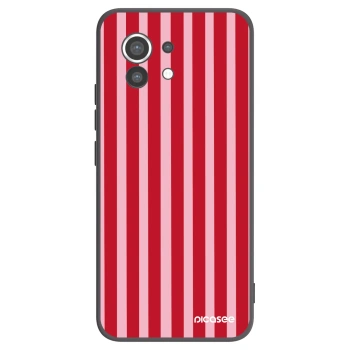 Picasee silikónový čierny obal pre Xiaomi Mi 11 - Lines red