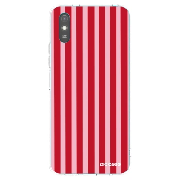 Picasee silikónový prehľadný obal pre Xiaomi Redmi 9AT - Lines red