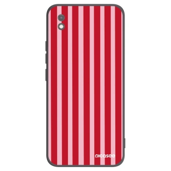 Picasee silikónový čierny obal pre Xiaomi Redmi 9AT - Lines red