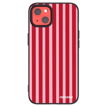Picasee silikónový čierny obal pre Apple iPhone 13 - Lines red