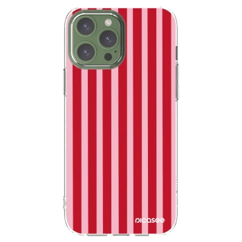 Picasee silikónový prehľadný obal pre Apple iPhone 13 Pro Max - Lines red