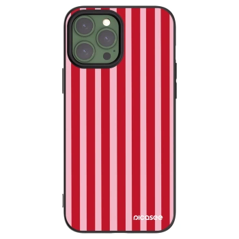 Picasee silikónový čierny obal pre Apple iPhone 13 Pro Max - Lines red