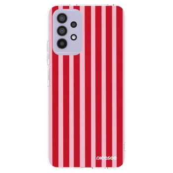 Picasee silikónový prehľadný obal pre Samsung Galaxy A32 4G SM-A325F - Lines red