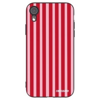 Picasee silikónový čierny obal pre Apple iPhone XR - Lines red