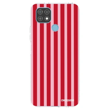 Picasee silikónový prehľadný obal pre Realme C21 - Lines red