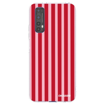 Picasee silikónový prehľadný obal pre Realme 7 - Lines red