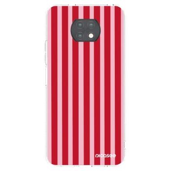 Picasee silikónový prehľadný obal pre Xiaomi Redmi Note 9T - Lines red